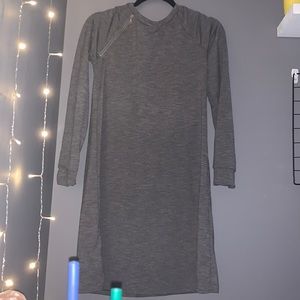 Gray long tee dress